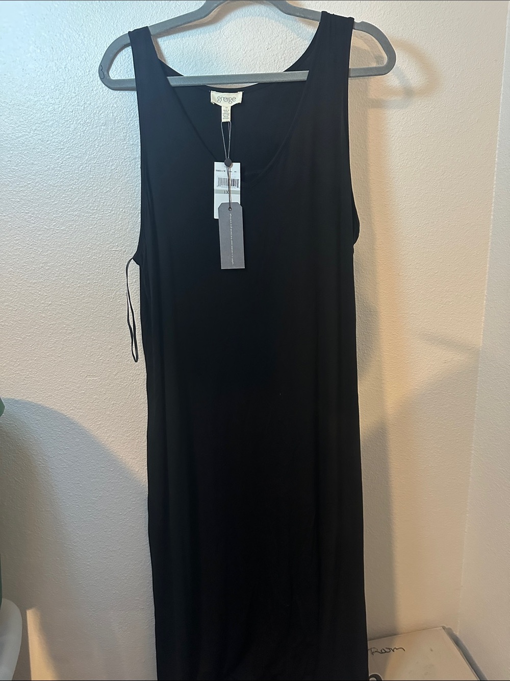 Eileen Fisher Black Sleeveless V-Neck Maxi Dress